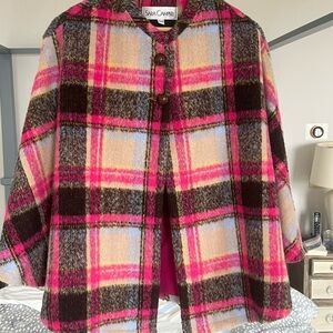 Sara Campbell Vibrant Plaid Cape